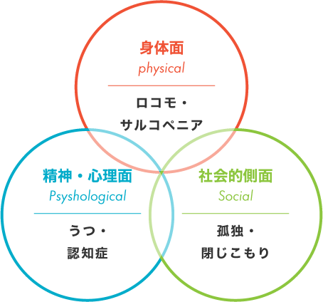 フレイルは多次元の領域にわたる